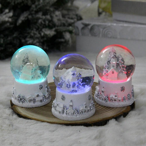 Сувенир Снежный шар Новогодние пейзажи 45456 см (с подсветкой), микс_3