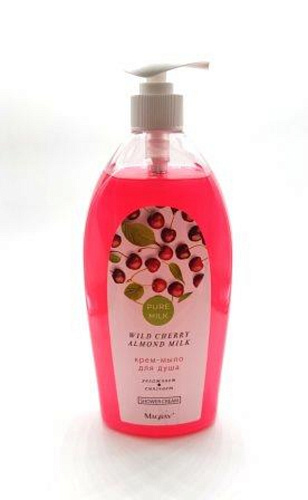Крем-мыло для душа PURE MILK "Wild cherry & Almond milk" 800мл