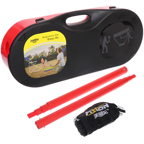 Сетка складная для игры в бадминтон, 300150 см, красный-черный_14