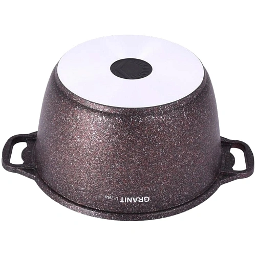 Кастрюля 6л со стекл крышкой, АП линия Granit ultra (red)_4