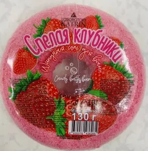 Соль для ванн Пончик Candy baht bar "Спелая клубника" 130 г