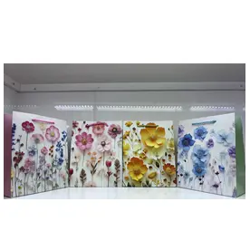 Пакет подарочный "Восковые цветочки" 41.5*30*12 см