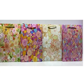 Пакет подарочный "Луговые цветы" 32*26*10 см