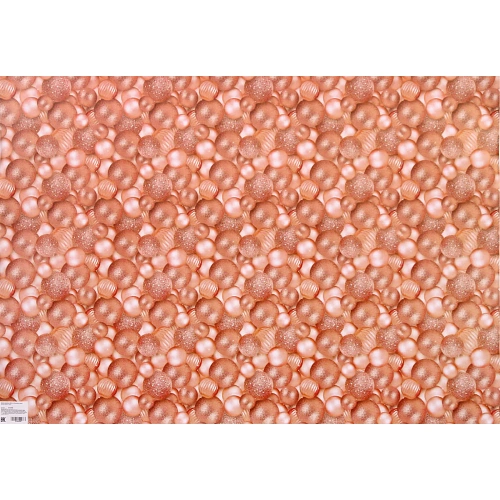 Бумага упаковочная 50х70 см Волшебные шары,  розовое золото (1 лист)_3