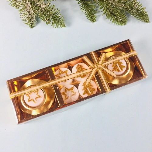 Набор свечей новогодних Блеск праздника 258,53 см, золото_2