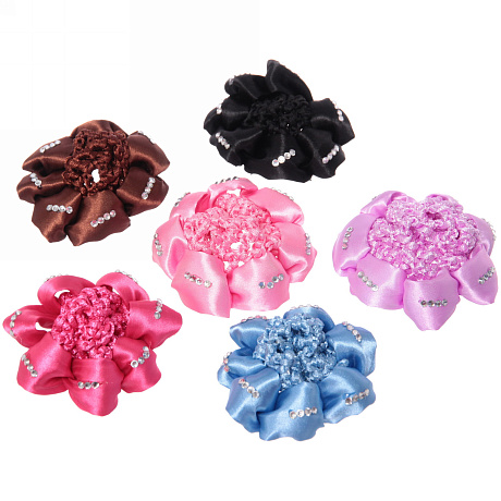 Сетка на пучок "Ballet style - Тома", микс 6 цветов, d-10см