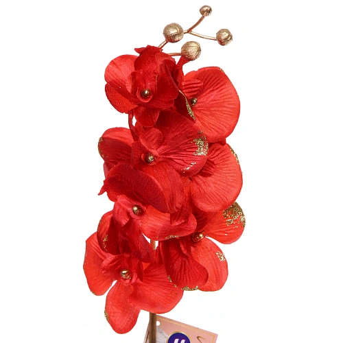 Искусственные цветы FLOWERS GLAMOUR 72см Орхидея красная_3