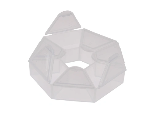 Контейнер для мелочей "ЭКСПЕРТХАУС", прозрачный, 9.1*9.1*2.1см