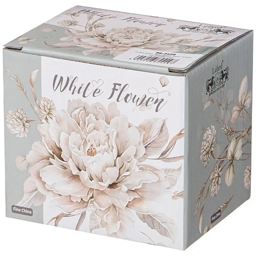 Кружка фарфоровая 320мл Белый цветок_2