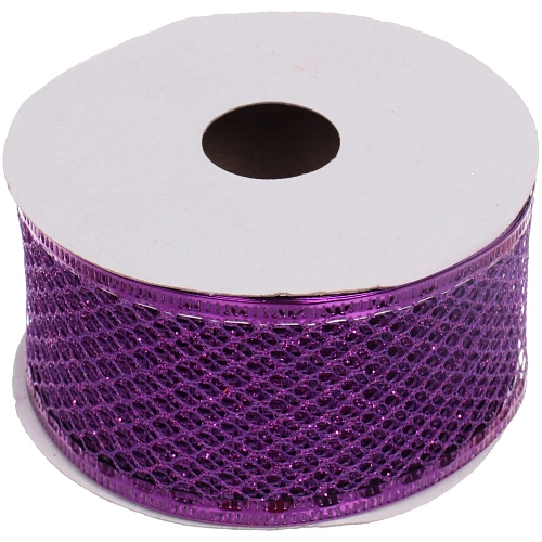Лента для декорирования Изящная 4 см, 2,7 м, Фиолетовый (микс дизайнов)_13