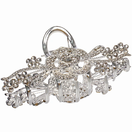 Заколка - краб для волос на блистере LAVITA, роза, цвет серебро и золото, 10,55,5см_5