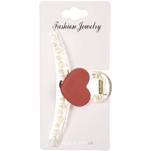 Заколка - краб для волос на блистере LAVE, шесть цветов в ассортименте, 9см  _16