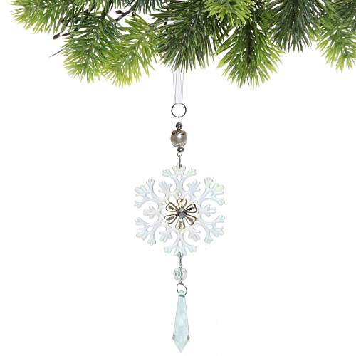 Подвеска Ледяная снежинка 8,520 см, Зелёный_3