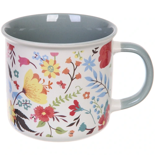 Кружка керамическая 400мл Цветочный микс, микс рисунков_3