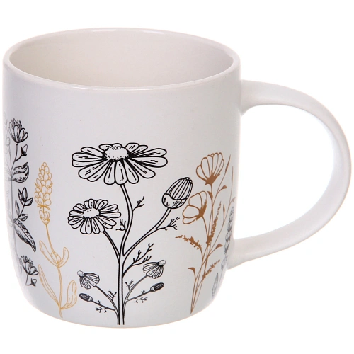 Кружка керамическая 370млЦветочный луг,  микс рисунков_4