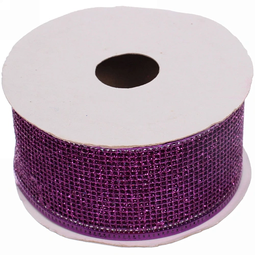 Лента для декорирования Изящная 4 см, 2,7 м, Фиолетовый (микс дизайнов)_11