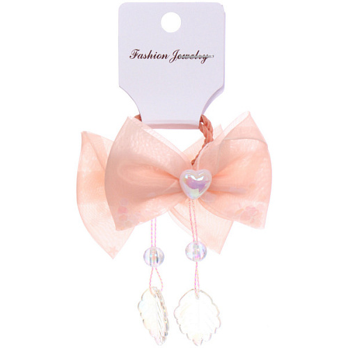 Резинки для волос детские 2шт КОНФЕТКИ, сердечки, микс 5 цветов, d-3см_4