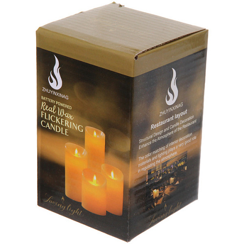 Сувенир с подсветкой Свеча - Изыск 7,512,5 см (работает от батареек 3 ААА)_4