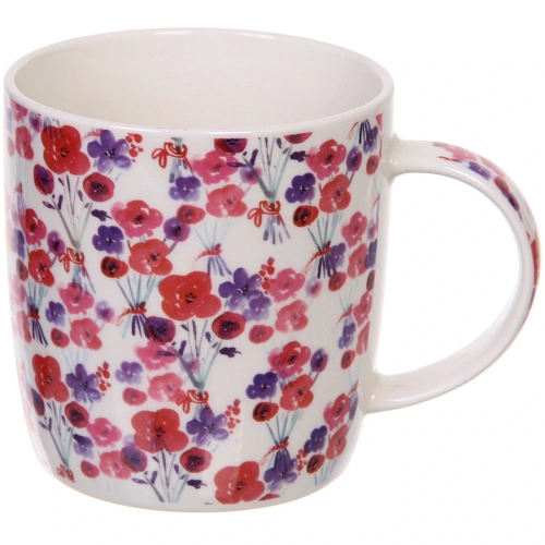 Кружка керамическая 370мл Цветочная мелодия, микс рисунков_3