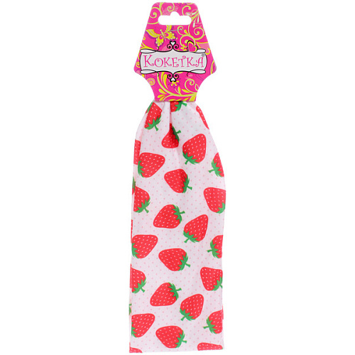 Повязка на голову детская РОЗОВОЕ ОБЛОКО, клубнички, микс 2 цвета, 6,520см (подвес Кокетка)_3