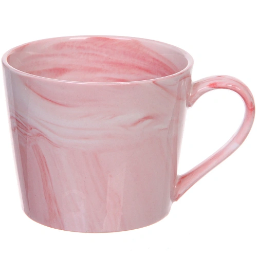 Кружка керамическая 360мл в наборе 2шт Мрамор, конус_3