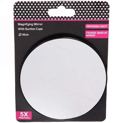 Зеркало косметическое с увеличением в 5 раз d-14см