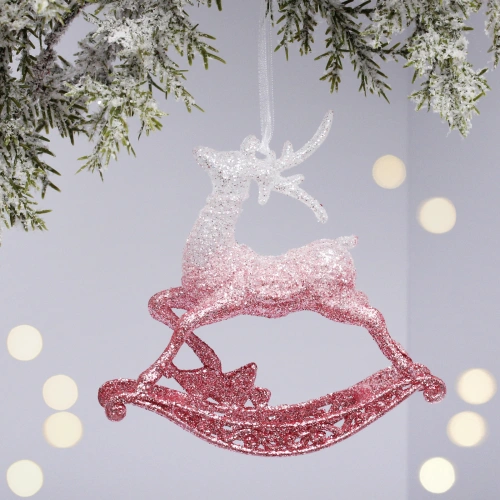 Подвеска "Волшебное копытце" 11*11 см, Белый/Розовый