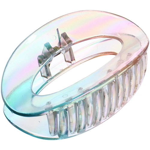 Заколка-краб для волос Мон Пион, овал, микс 6 цветов, 9,5см (Блистер)_10