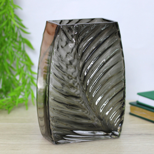 Ваза стеклянная "GREY GLASS" 15*21*6см 