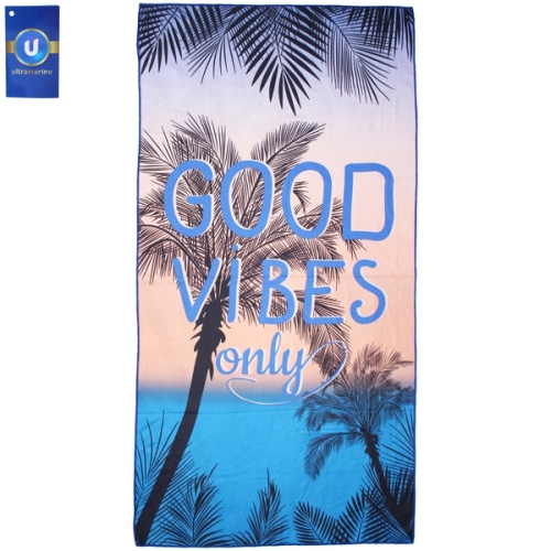 Полотенце пляжное 80*160 см "RESORT - Good Vibes", микрофибра, 200 гр/м2