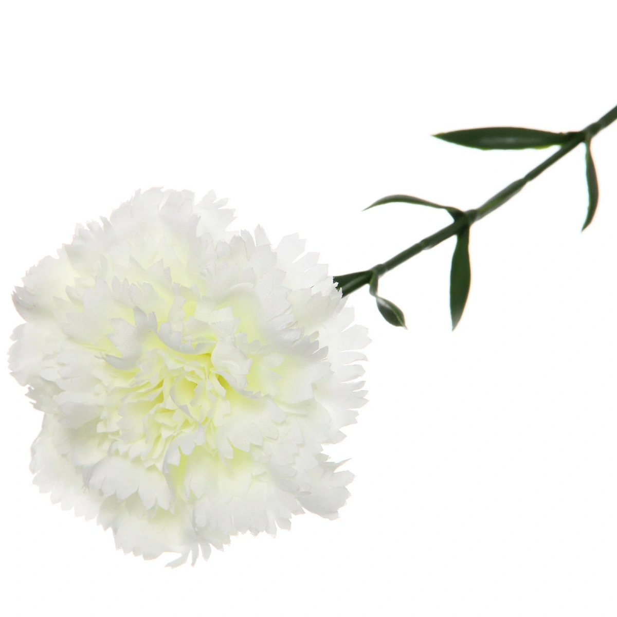 Цветок искусственный "Гвоздика" 68см белая