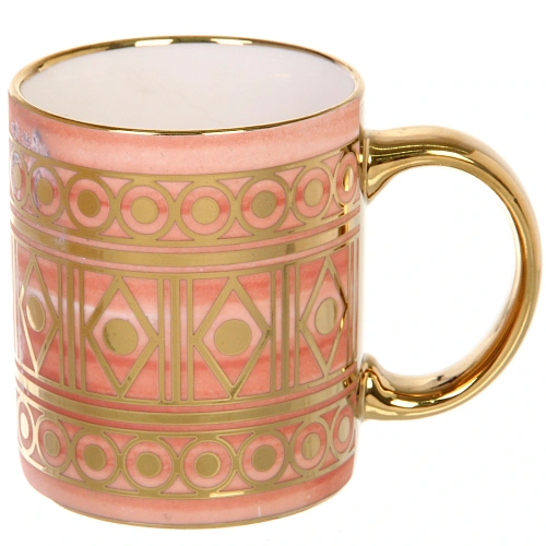 Кружка керамическая 350мл Золотой узор, микс 4рисунка_3