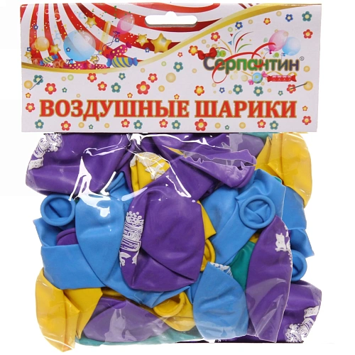 Воздушные шары  50 шт, 1025см Сундук с сокровищами, (микс)_3