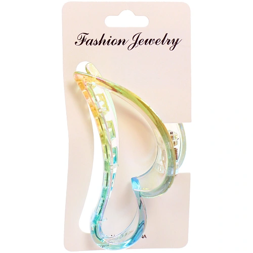 Заколка-краб для волос Мон Пион, сердце, микс 6 цветов, 9см (Блистер)_5