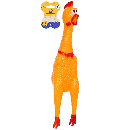Игрушка - кричалка для собак КУРИЦА В ШОКЕ!, 37см _4