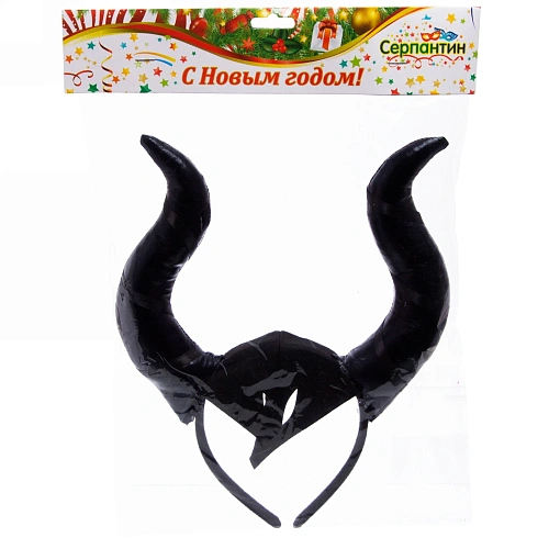 Ободок карнавальный Дьяволёнок, черный_4