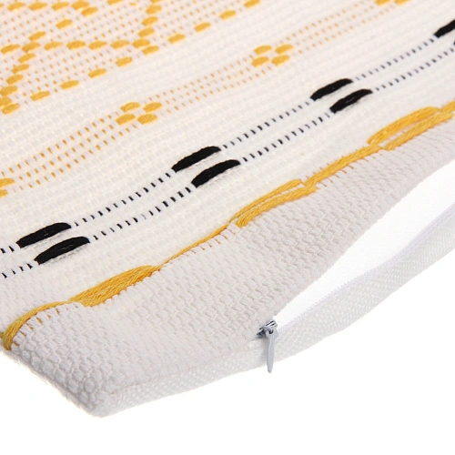 Чехол для декоративной подушки CARNE, 4343 см, цвет бело-жёлтый_6