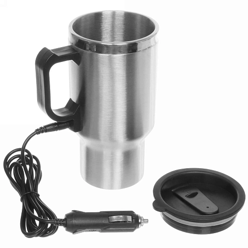 Термокружка 450мл, с подогревом от прикуривателя BOSS Тигр  Серп и молот_5