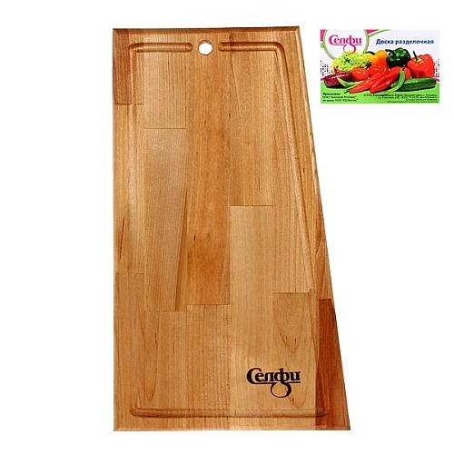 Доска разделочная "Парус" большая с желобом 38*22*1,8см 