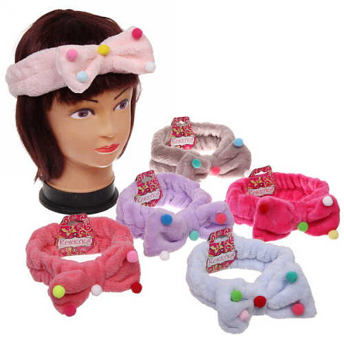 Повязка на голову Кокетка - Милый Бант, микс 6 цветов, 17,55см_3