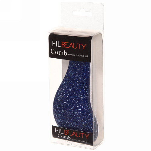 Расческа массажная Компактная-блекс, цвет синий, в коробке, 15см_5