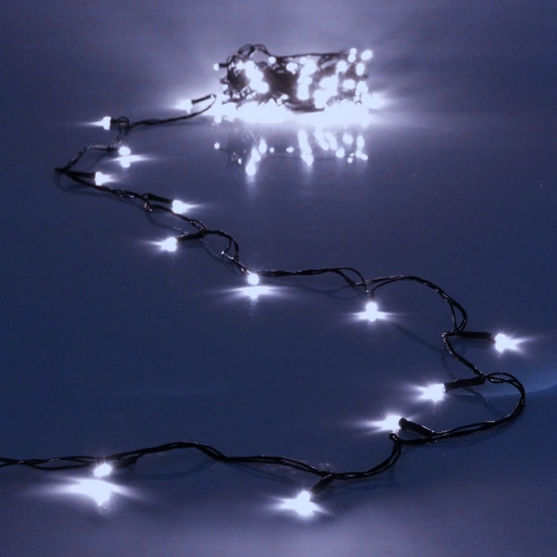 Гирлянда для дома  3,5м 36 ламп LED зелёный пров.,8 реж, IP-20, Белый