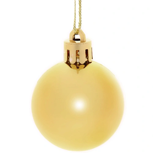 Новогодние шары 4 см (набор 24 шт) Микс фактур, золото_10