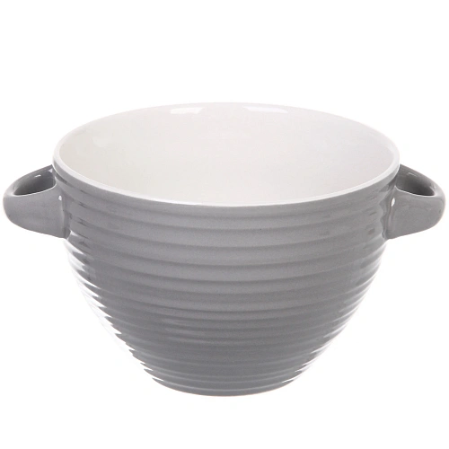 Бульонница керамическая 750мл Полоски, микс цветов_5