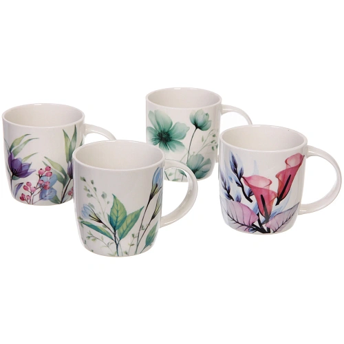 Кружка керамическая 350мл "Цветы акварель"