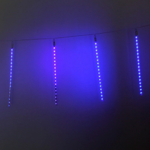 Гирлянда для улицы Тающая сосулька 3,0 м50 см 288 лампы LED, IP-54, Синий (8 трубок)_3