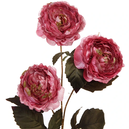 Искусственные цветы FLOWERS GLAMOUR 63см Пионы 3 цветка розовые_3