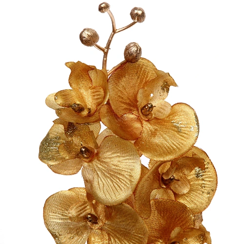 Искусственные цветы FLOWERS GLAMOUR 72см Орхидея золотая_4