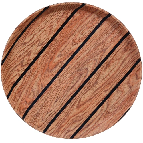 Поднос пластиковый "WOOD" 27,5см черная полоса