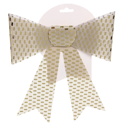 Бант на ёлку Сияние 2026 см, Шампань_2